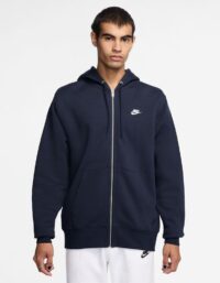 Nike Club Bb Full-zip Sweat-jacka Herrar Mörkblå - Xl