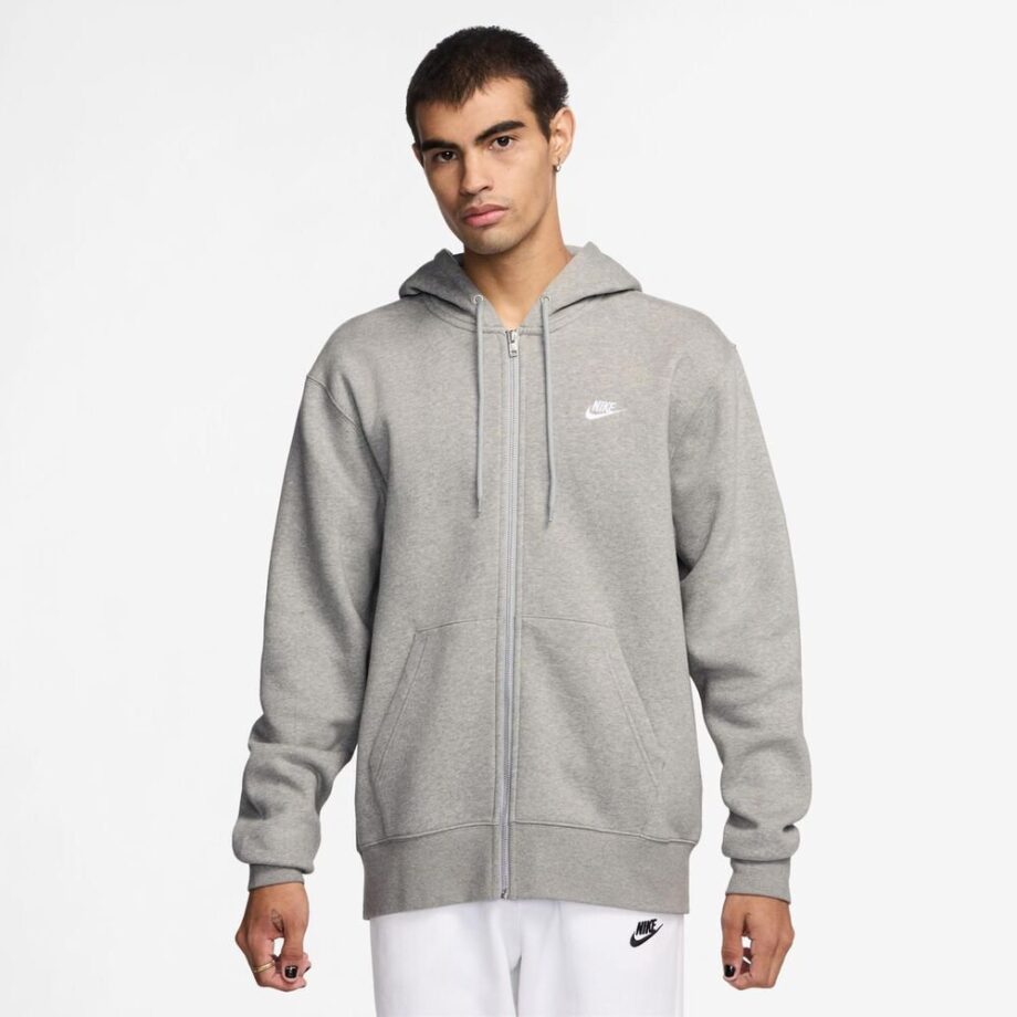 Nike Club Bb Full-zip Sweat-jacka Herrar Grå - Xs