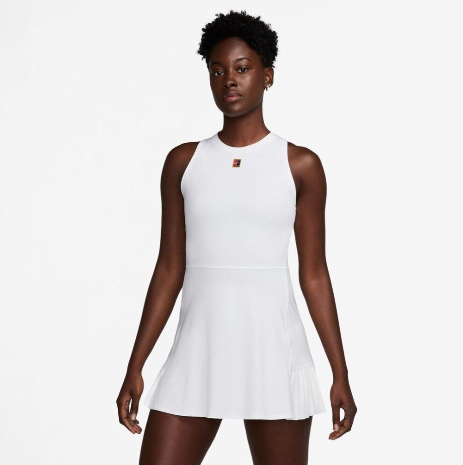 Nike Court Dri-fit Slam Klänning Damer Vit - Xs