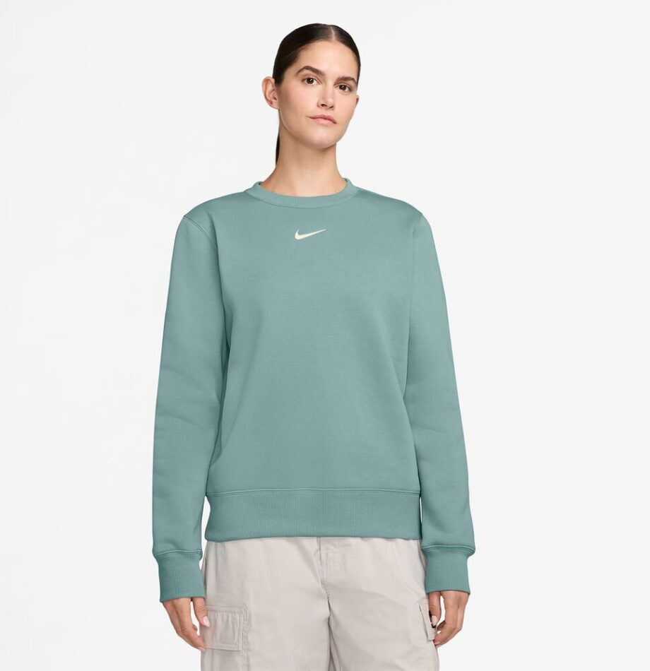 Nike Phoenix Fleece Crew Tröja Damer Visdom - S