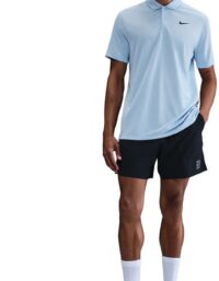 Nike Court Dri-fit Solid Polo Herrar Ljusblå - Xl