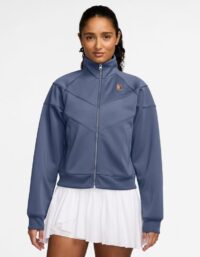 Nike Court Poly Knit Heritage Träningsjacka Damer Blågrå - Xl