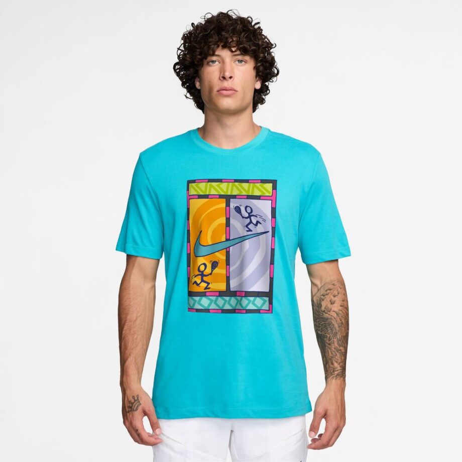 Nike Court Dri-fit T-shirt Herrar Turkos - S