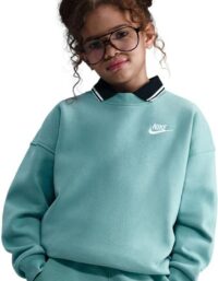 Nike Club Fleece Oversized Crew Tröja Flickor Visdom - Xl