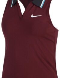 Nike Court Dri-fit Slam Linne Damer Mörkröd - M