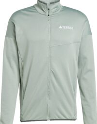 Adidas Adidas Men's Terrex Xperior Climawarm Light Fleece Jacket Silver Green