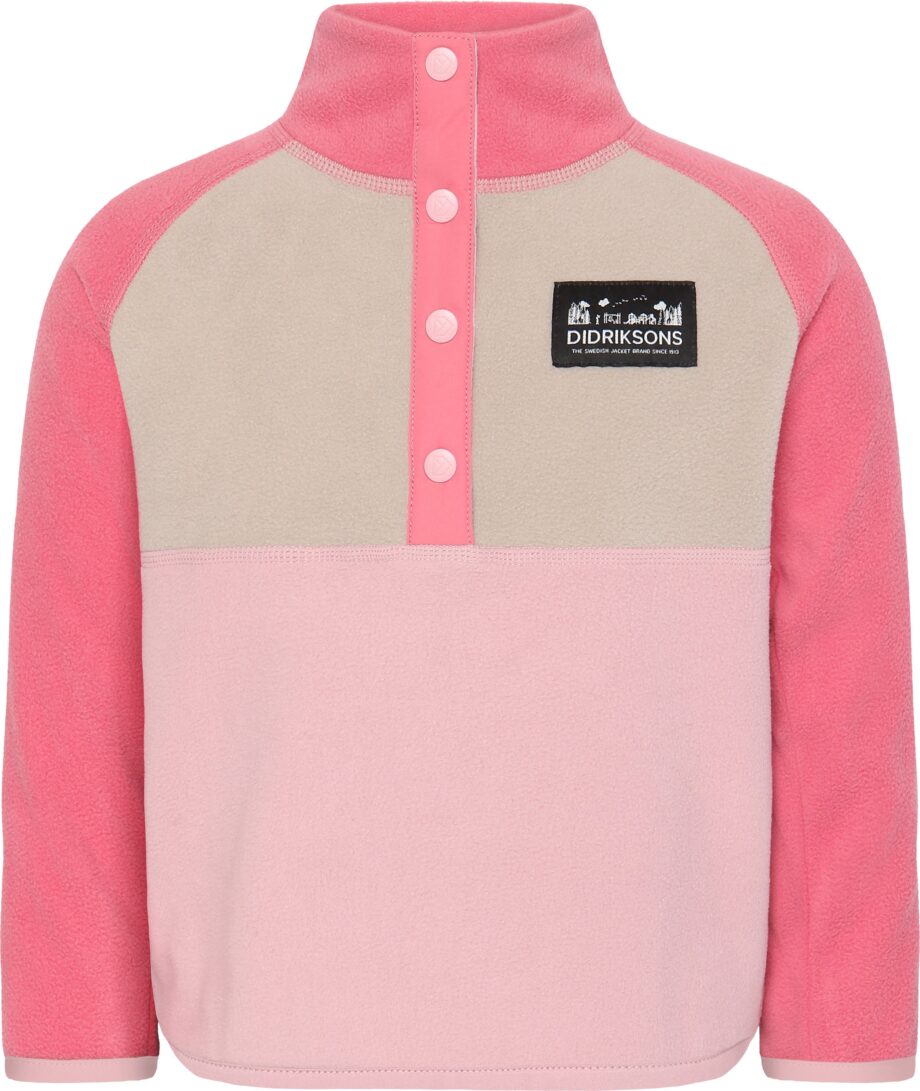 Didriksons Didriksons Kids' Monte Half Button 4 Soft Pink