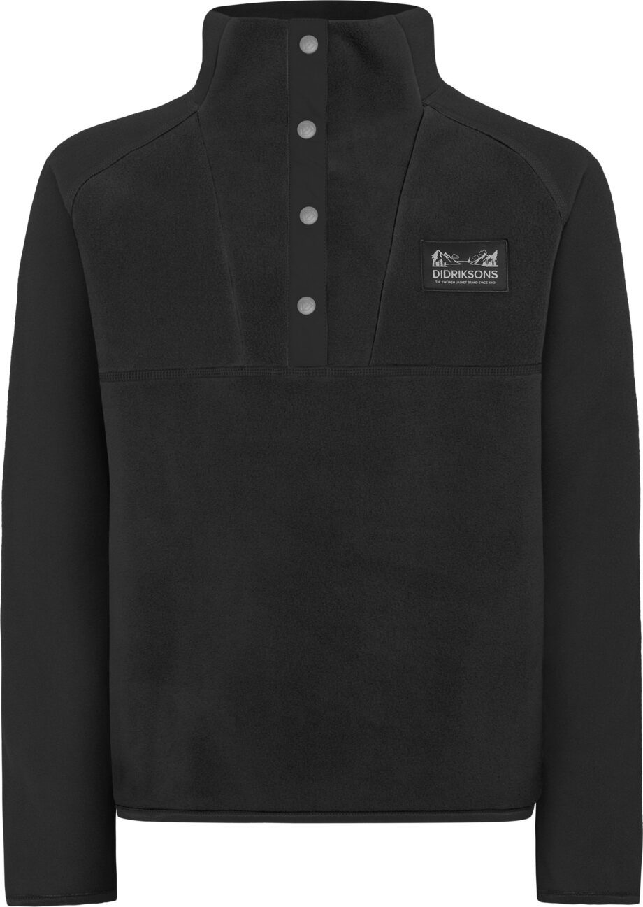 Didriksons Didriksons Kids' Yokto Half Button 2 Black