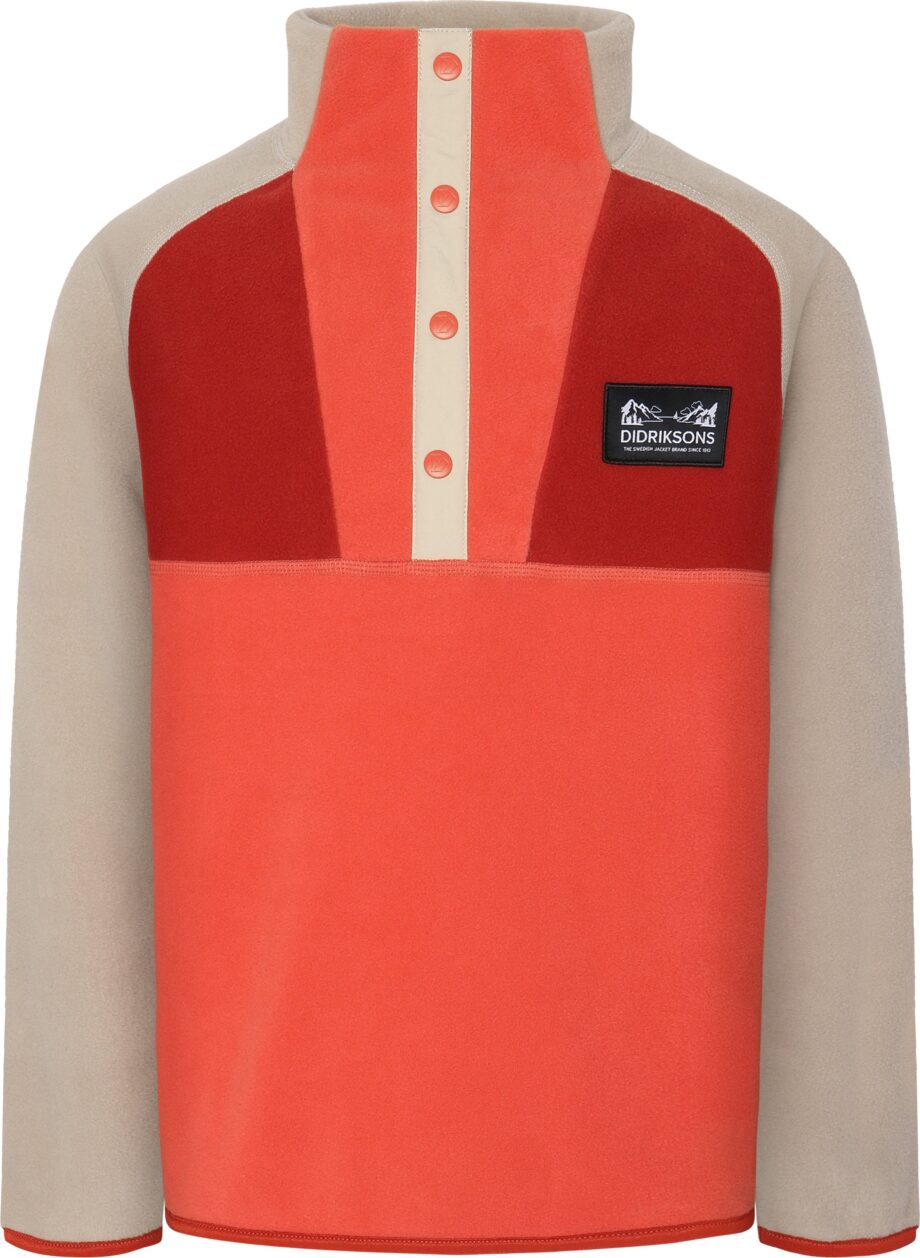 Didriksons Didriksons Kids' Yokto Half Button 2 Light Mars Red