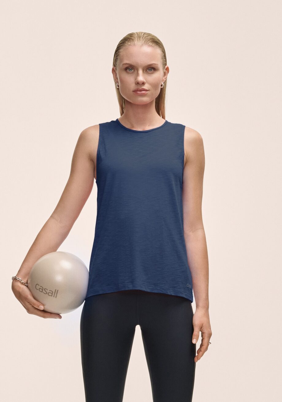 Casall Soft Texture Tank - Blue Shadow