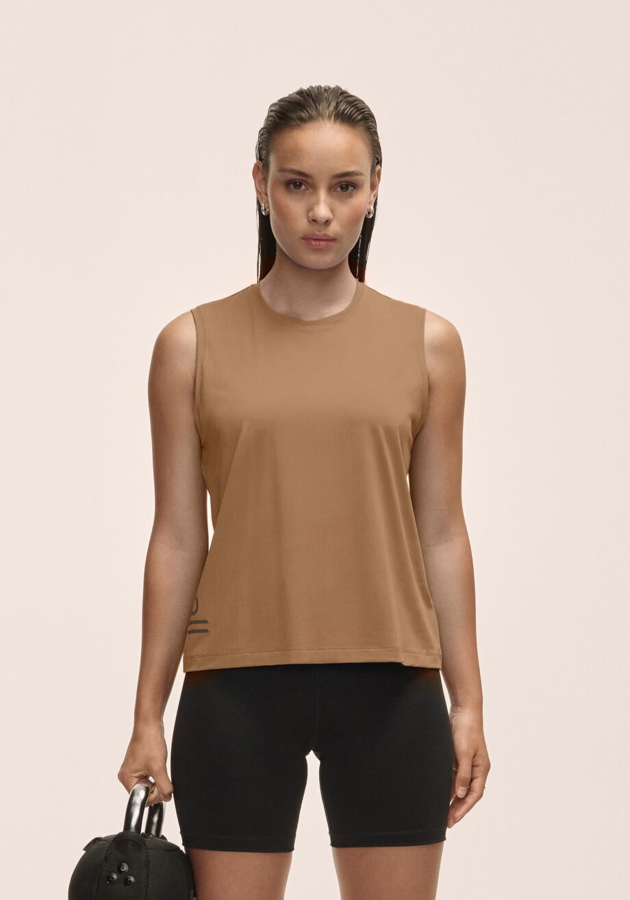 Casall Graphic Tank - Light Khaki