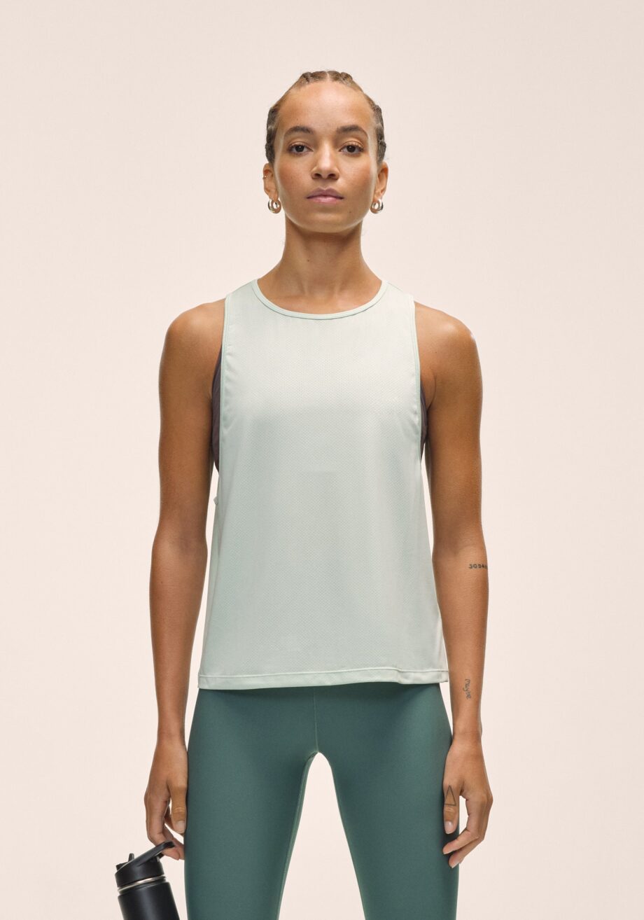 Casall Laser Mesh Flow Tank - Misty Green