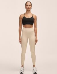 Casall Multi Rib Seamless High Waist Tights - Ecru
