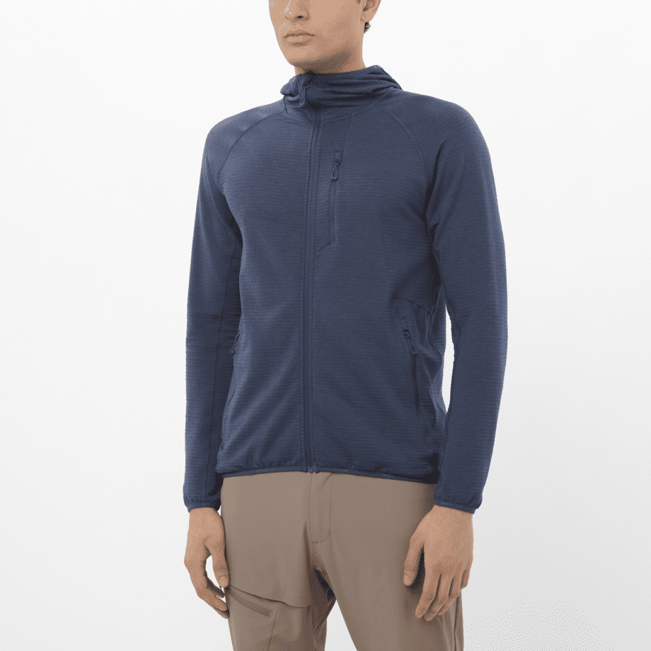 Salomon Salomon Men's Essential Lightwarm Hoodie Blue Nights
