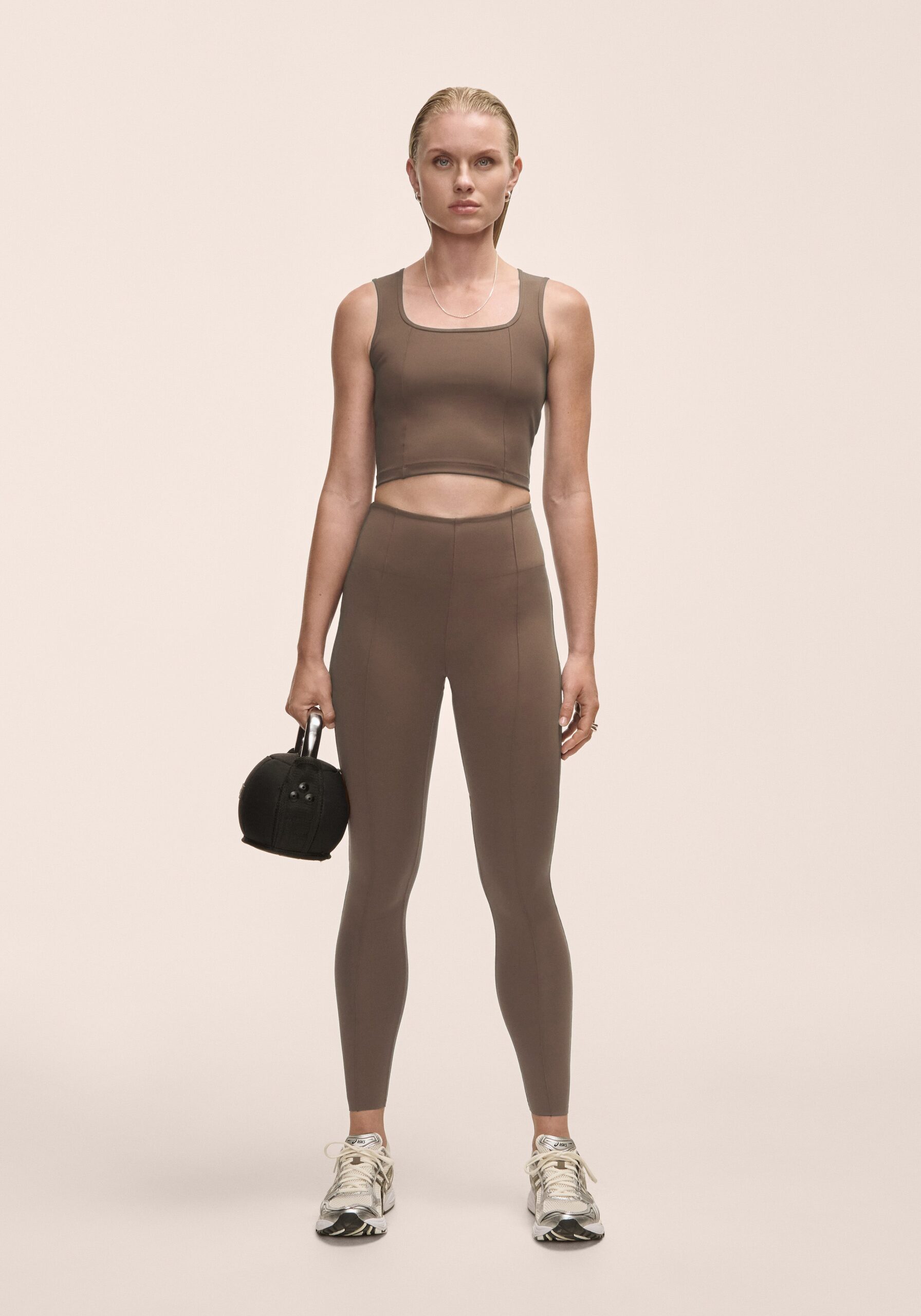 Casall Edge High Waist Tights - Khaki