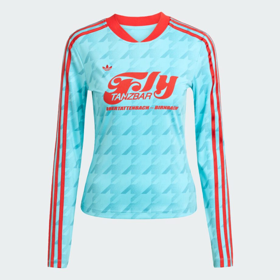 Adidas Grafisk fotbollstrikå med heltäckande tryck och långärmad kroppsnära passform