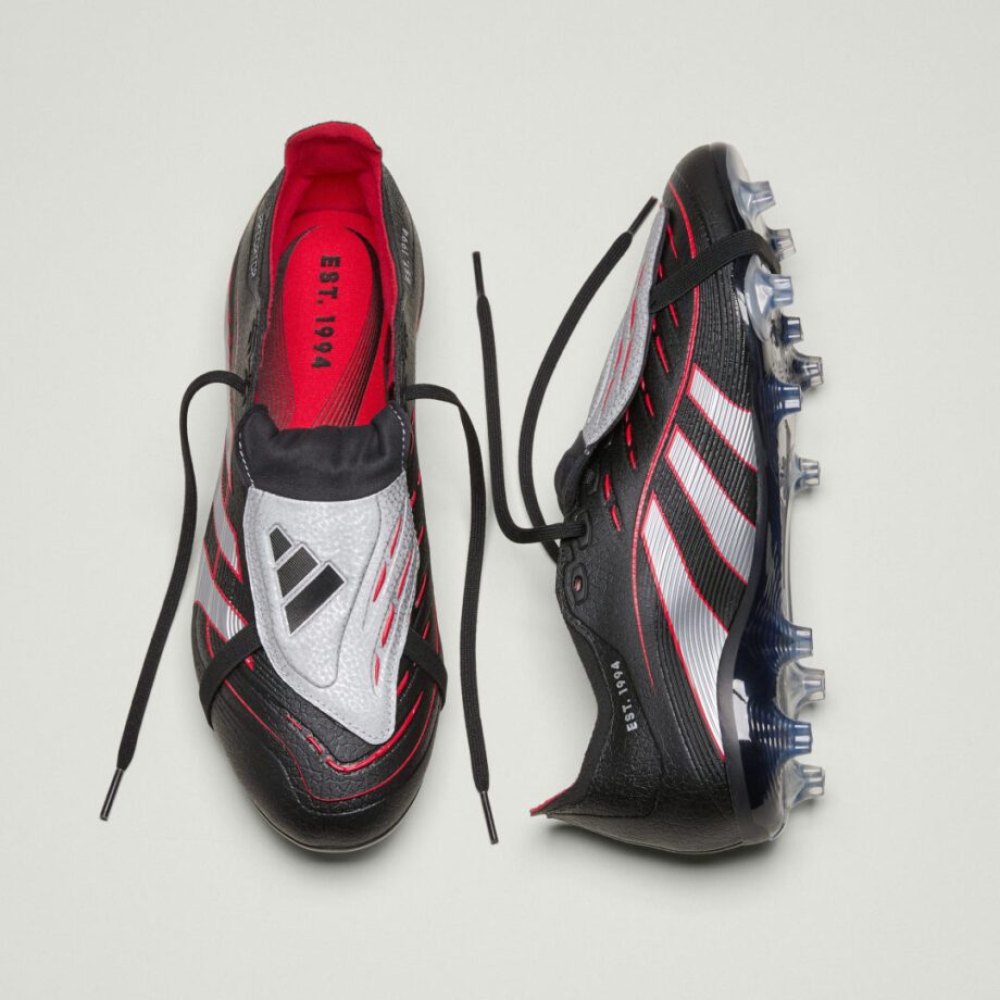Adidas Predator Obsidian Strike fotbollsskor för fasta underlag/multi-ground med vikbar plös