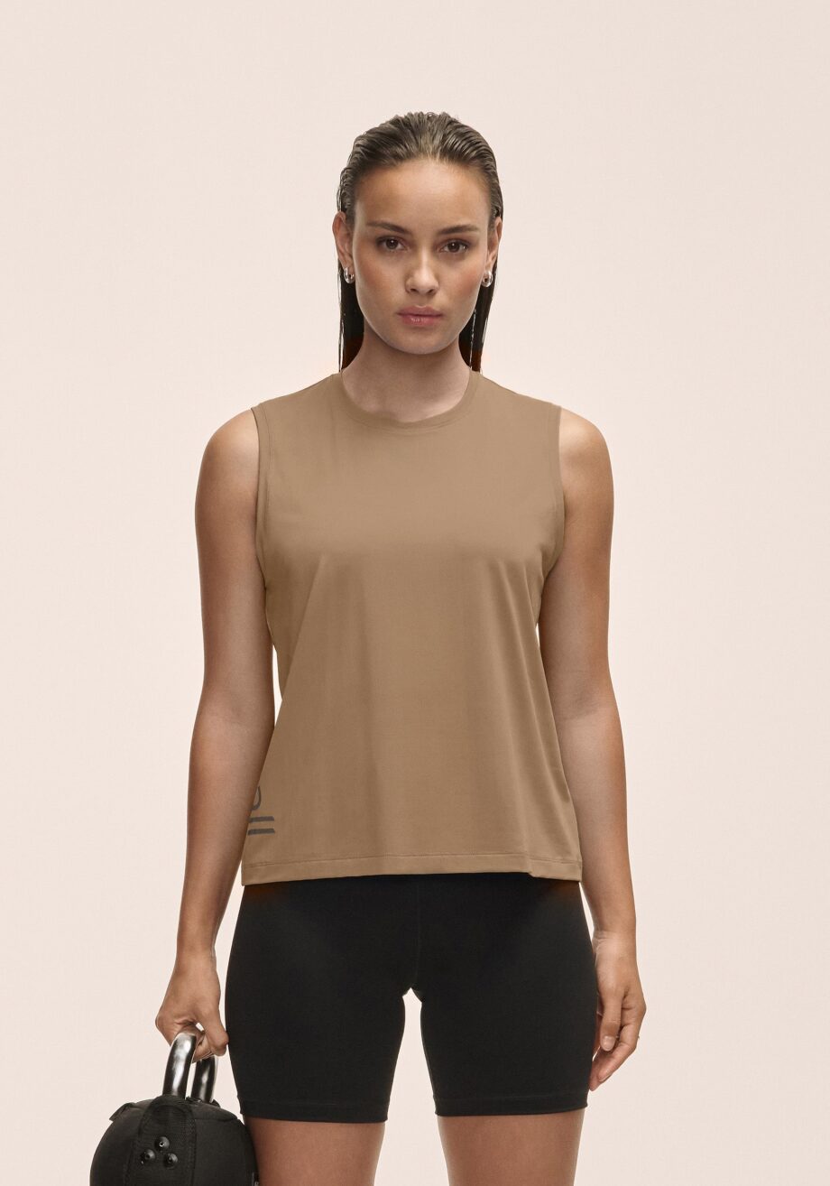 Casall Graphic Tank - Light Khaki