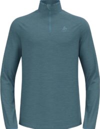 Odlo Mid Layer 1/2 Zip Run Easy Warm M Mellanlager Tröja Provincial Blue Melange, XL