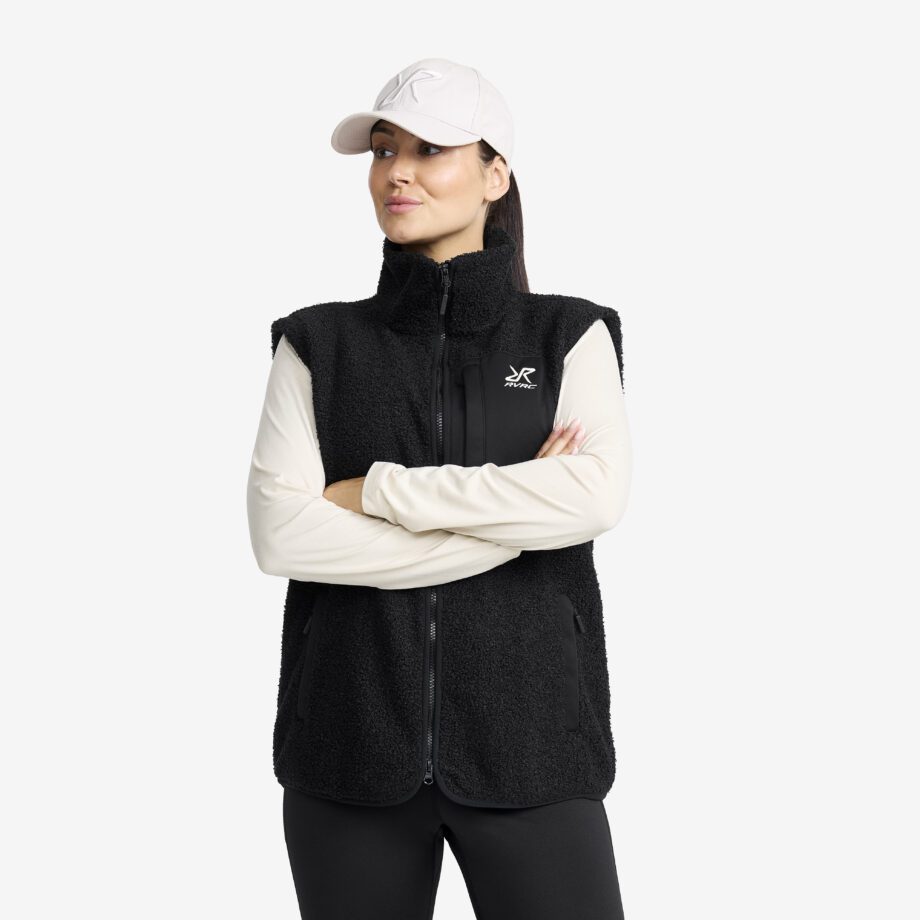 Revolution Race Bigfoot Pile Fleece Vest Dam Black, Storlek:S