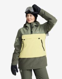 Revolution Race AccXel Insulated 2L Ski Anorak Dam Kambaba Green/Lemon Grass, Storlek:L