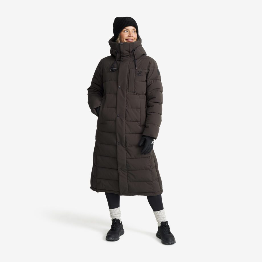 Revolution Race Scenic Insulated Long Parka Dam Espresso, Storlek:2XL
