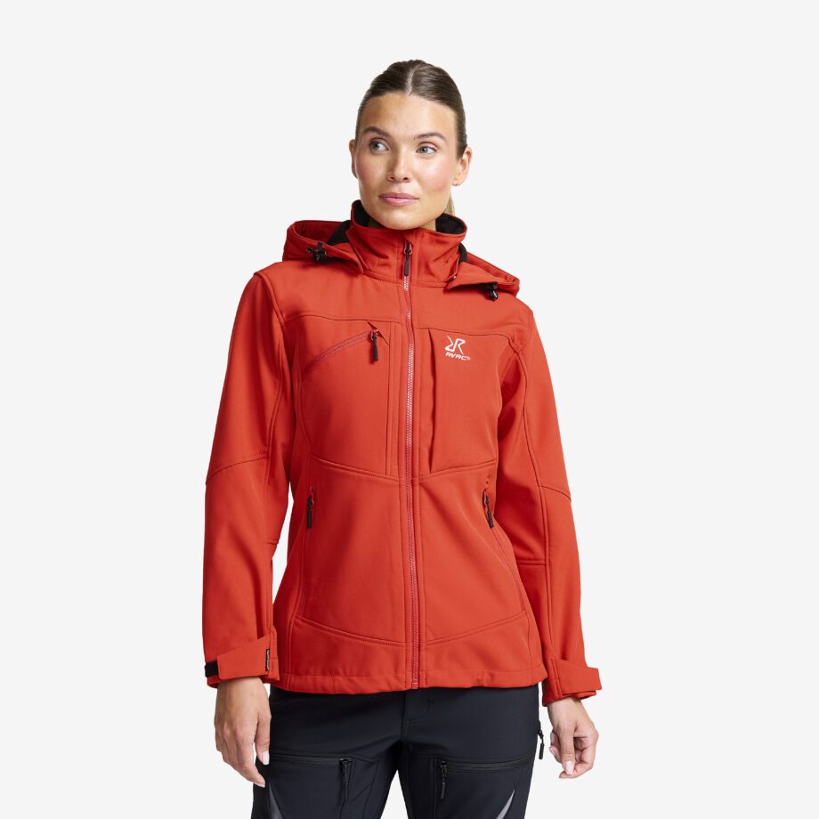 Revolution Race Hiball Softshell Jacket Dam Aurora Red, Storlek:XS