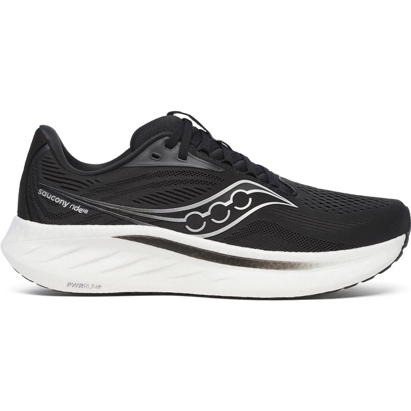 Saucony Ride 18 Wide Men Black/White Black/White 46,5