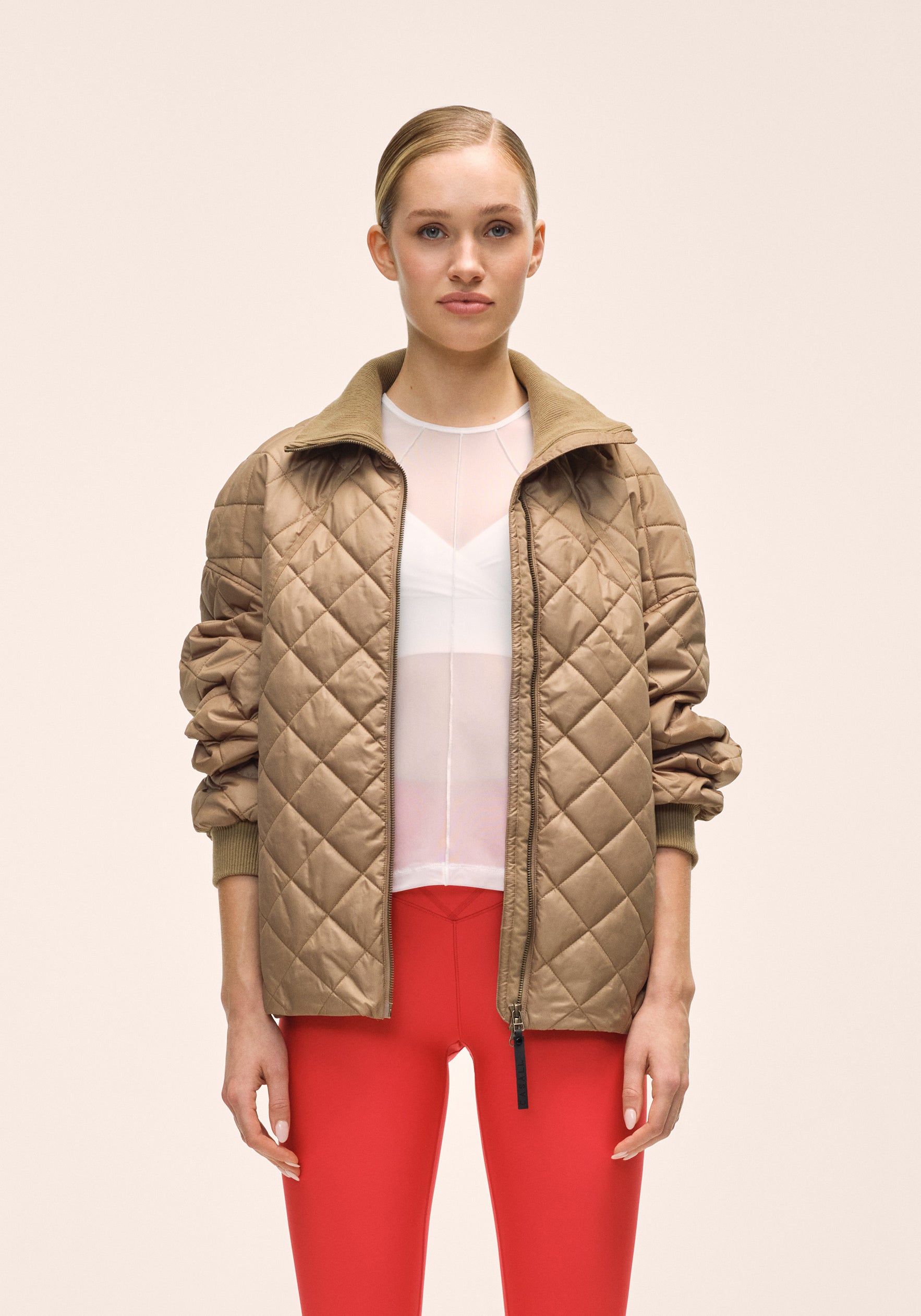 Casall Nordic Quilted Jacket - Light Khaki