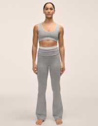 Casall Sublime Folded Flare Pants - Grey Melange