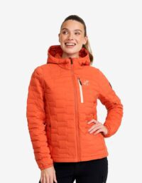 Revolution Race Flex Stretch Hooded Down Jacket Dam Mecca Orange, Storlek:L