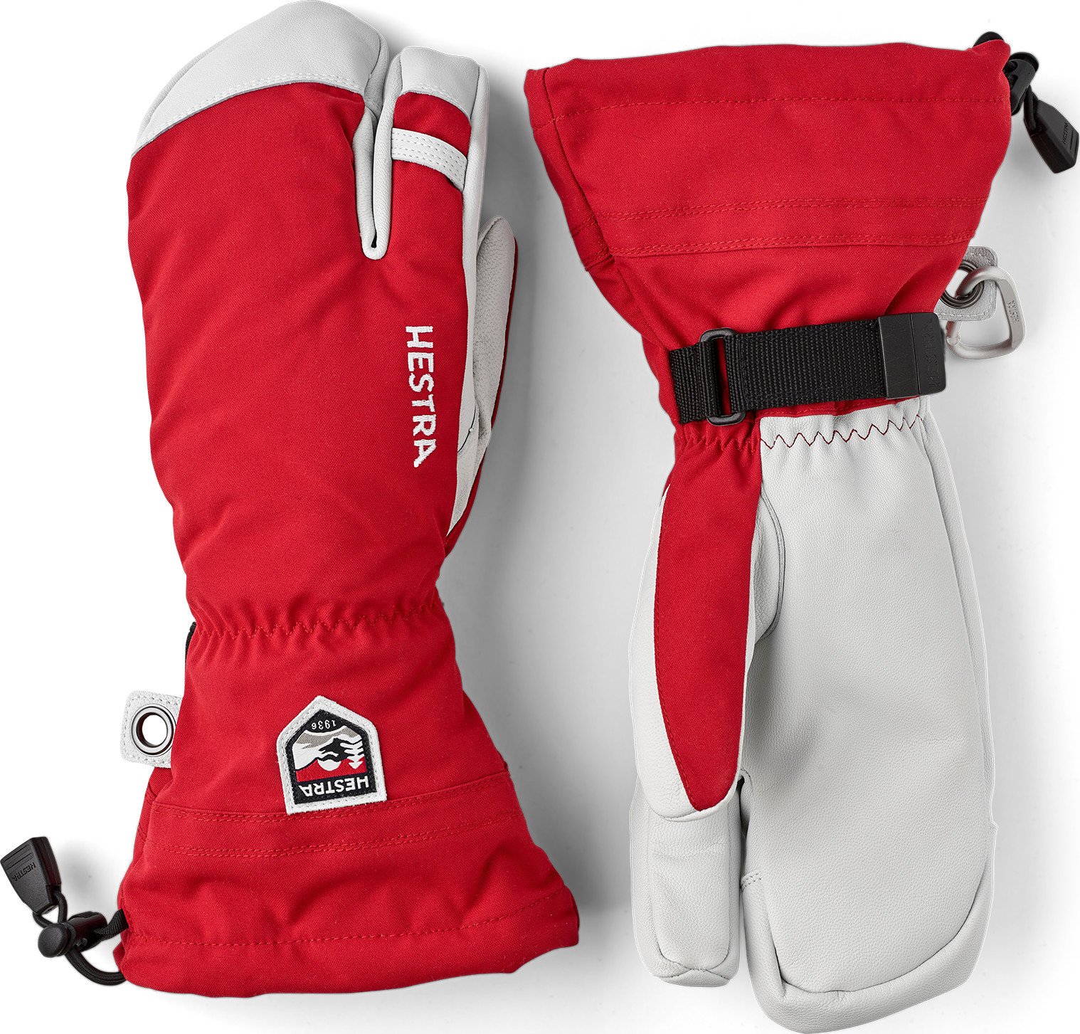 Hestra Hestra Army Leather Heli Ski 3-Finger Red