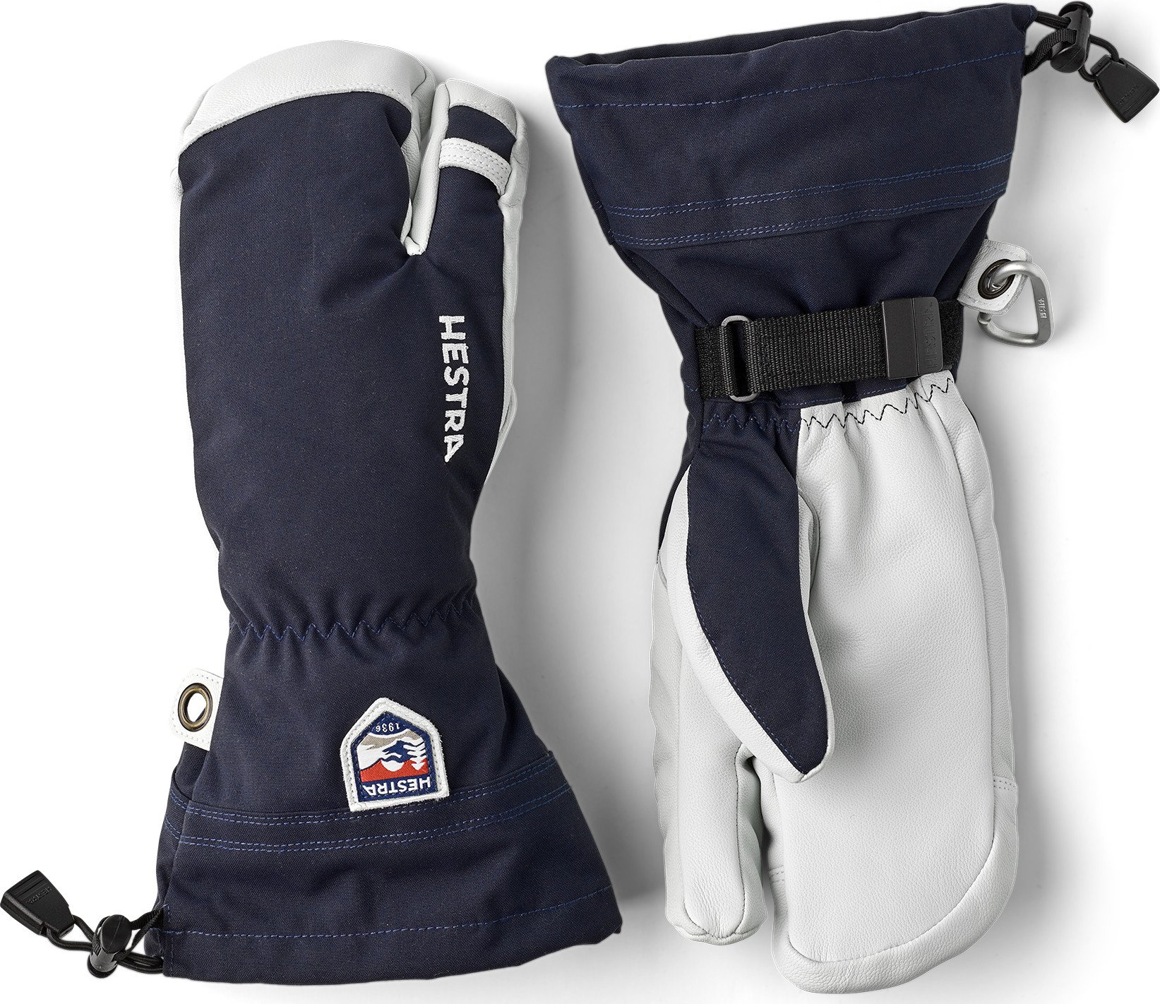 Hestra Hestra Army Leather Heli Ski 3-Finger Marine