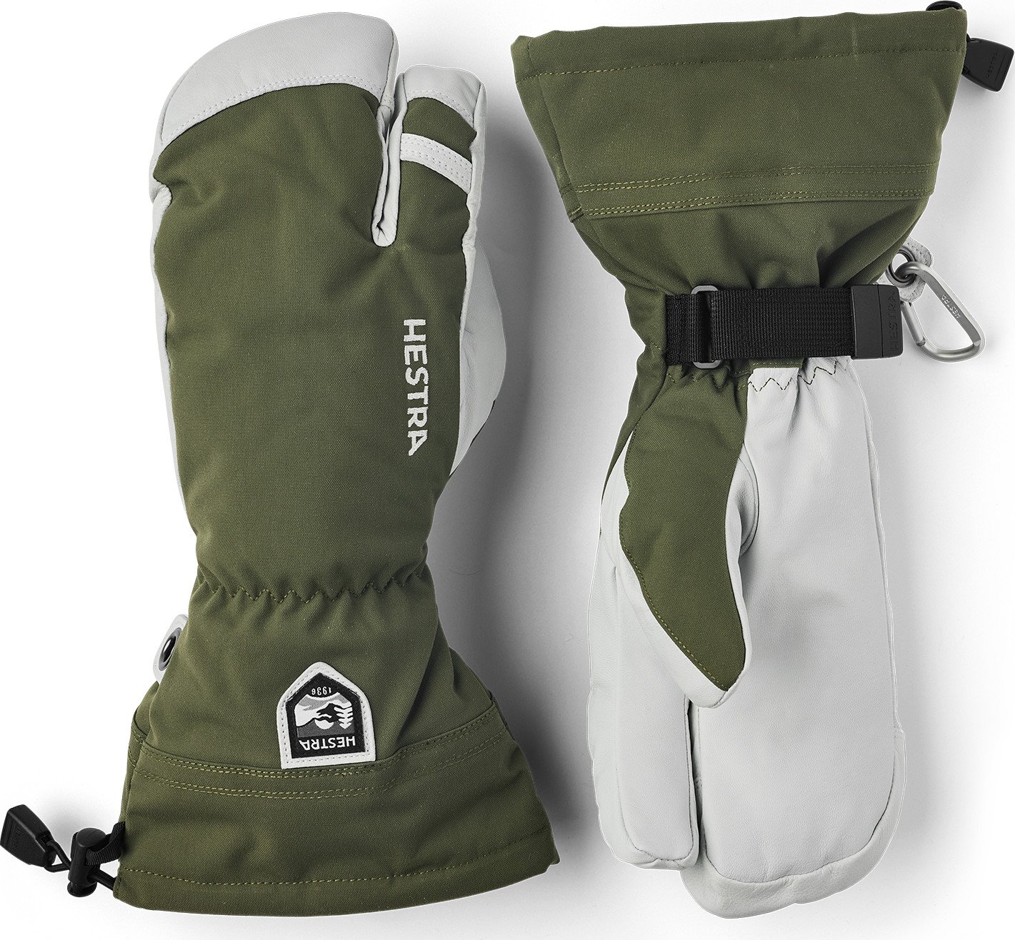 Hestra Hestra Army Leather Heli Ski 3-Finger Olive