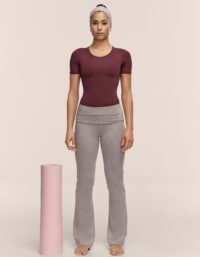 Casall Sublime Folded Flare Pants - Grey Melange