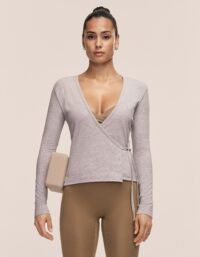 Casall Sublime Studio Longsleeve Wrap - Grey Melange