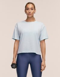 Casall Laser Mesh Tee - Aqua Glow