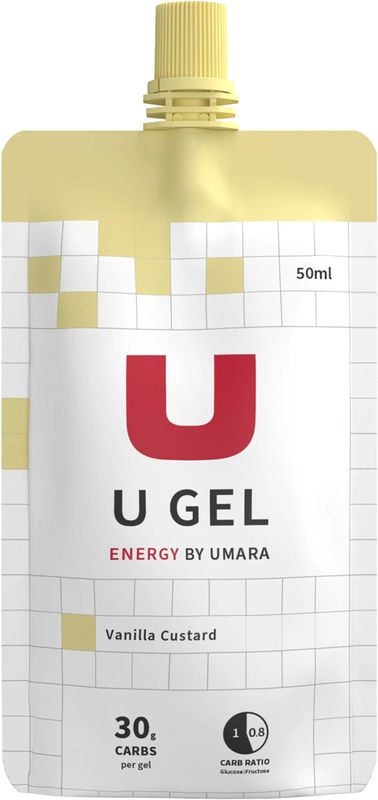 Umara U Gel Skruvkork 50ml Energigel, VANILLA CUSTARD