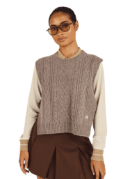 Malbon Golf Malbon Golf Elspeth Sweater Vest - Brun