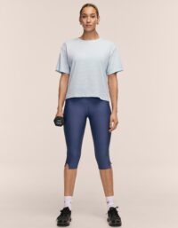 Casall Capri Slit Regular Waist Tights - Blue Shadow