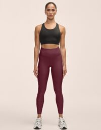 Casall Graphic High Waist Tights - Cherry Moon