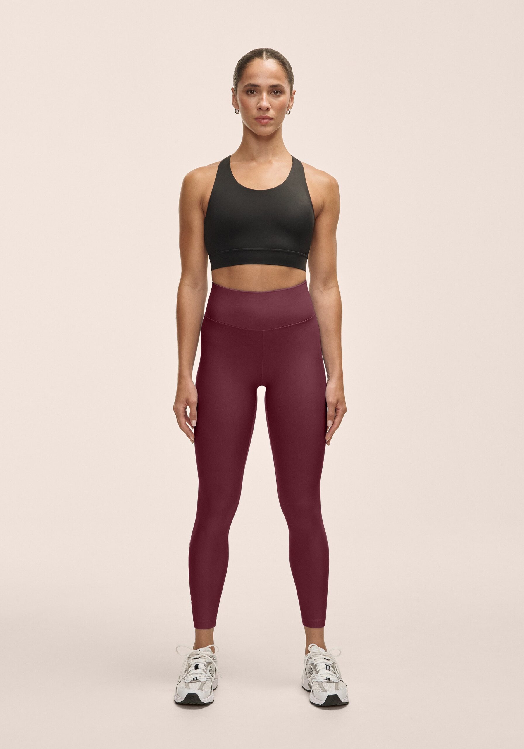 Casall Graphic High Waist Tights - Cherry Moon