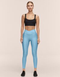 Casall Overlap High Waist Tights - Blue Lagoon