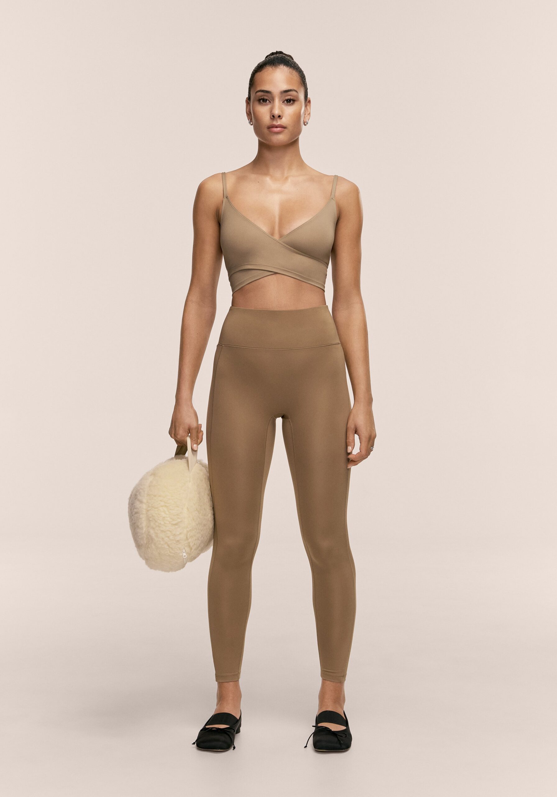 Casall Soft Touch High Waist Tights - Light Khaki