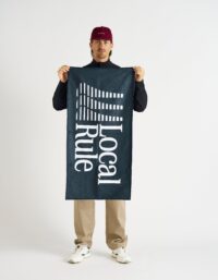 Local Rule Iron Logo Towel - Dark Green - Without snap hook/carabiner