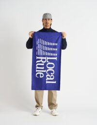 Local Rule Iron Logo Towel - Blue - Without snap hook/carabiner