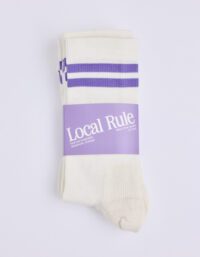 Local Rule 2-pack merino socks - Purple - 46-48