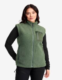 Revolution Race Bigfoot Pile Vest Dam Dusty Green, Storlek:2XL