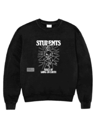 Students Golf Students Golf Rules Fleece Crew Sweater- Svart