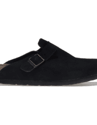 Birkenstock Boston Black Suede Narrow Fit